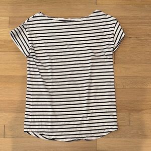 Boden Black and White Striped Short Sleeve Tee